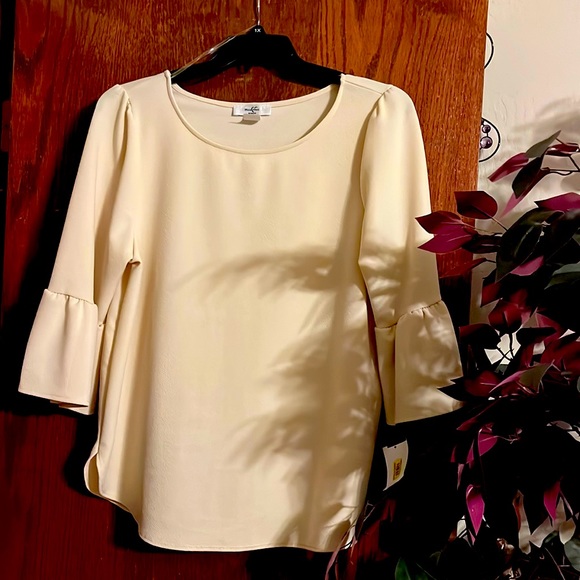 Moa Moa Tops - Beautiful fall ruffle sleeve shirt.  New with tags.  Size 1X.